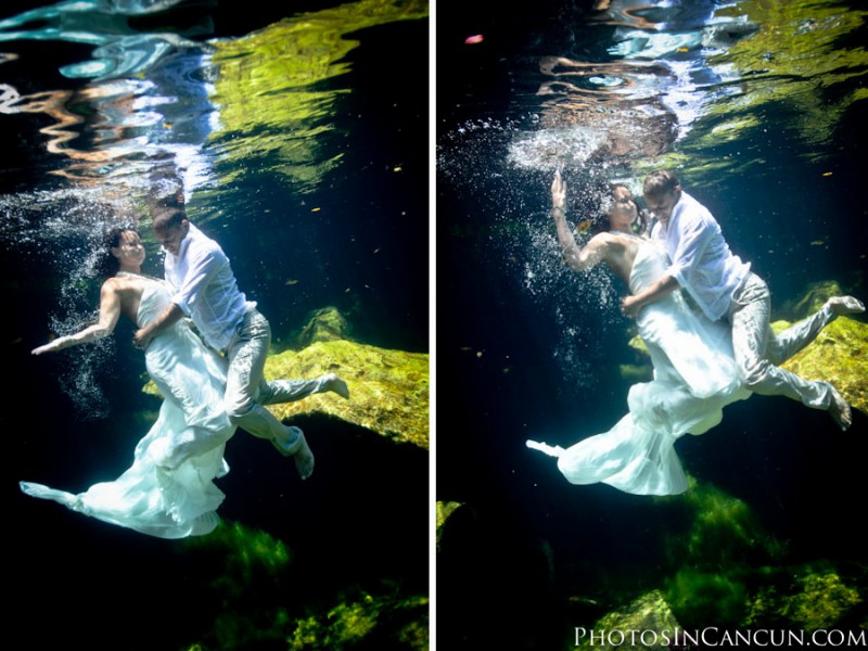 Photos In Cancun - Wedding Party - Trash The Dress - Cenote