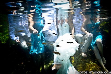 Photos In Cancun – Wedding Party – Trash The Dress – Cenote